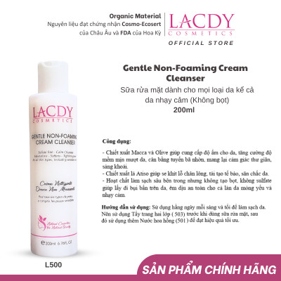 Sữa rửa mặt dành cho mọi loại da kể cả da nhạy cảm (không bọt) - L500 GENTLE NON-FOAMING CREAM CLEANSER 200ml