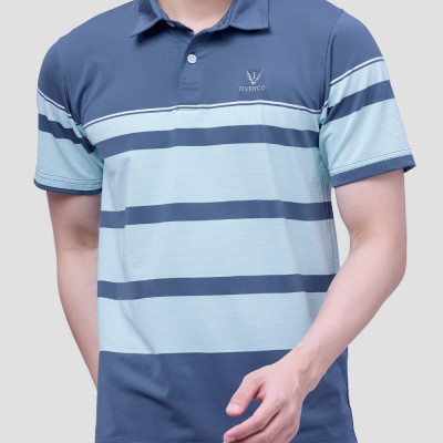 Áo Thun Polo Nam Sọc Ngang Thân Sọc Xanh Đen Biển Cao Cấp 2021 