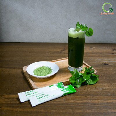 Rau Má Uống Liền Sấy Lạnh Nguyên Chất Hộp 6 Tuýp - Mát gan, detox, giảm mụn, giảm cân, giải nhiệt