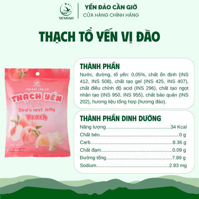 Yến Đảo - Thạch Tổ Yến Vị Đào Hương Vị Trái Cây Tươi Ngon, Dinh Dưỡng Cho Cả Gia Đình