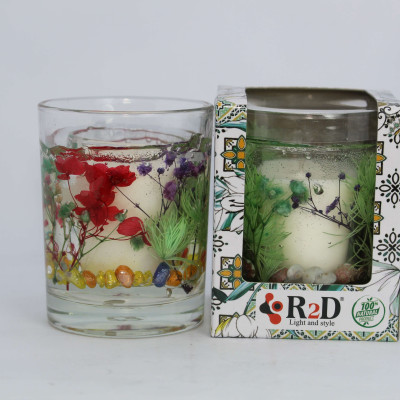 Nến Thơm Trang Trí Hoa Khô Gel Hương Hoa Hồng Chính Hãng R2D Nến Decor