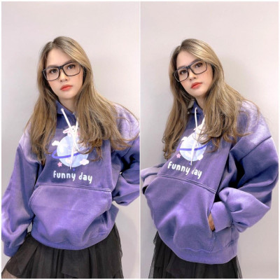 ÁO HOODIE - ÁO KHOÁC NỈ NGOẠI Funny Day (HD2270 - Thỏ Trái Đất)