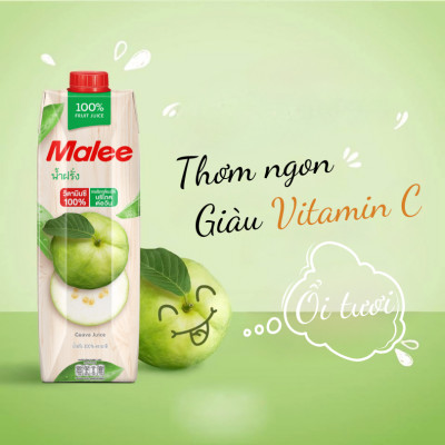 Nước Ép Ổi Malee 1 L - Nhập Khẩu Thái Lan | Malee 100% Guava Juice 1L