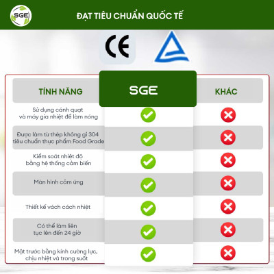 Máy Sấy Thực Phẩm Thế Hệ Mới GE Black 12 khay - Hàng Thailand chính hãng