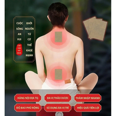 Túi 20 Miếng Dán Giảm Đau Xương Khớp Đông Y Cao Dán Ngải Cứu Giảm Vai Gáy Cột Sống Hiệu Quả Văn Phòng Du Lịch Dã Ngoại Phượt
