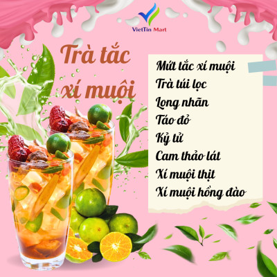 Set Trà Tắc Thảo Mộc Xí Muội Thành Phẩm 20 ly VietTin Mart