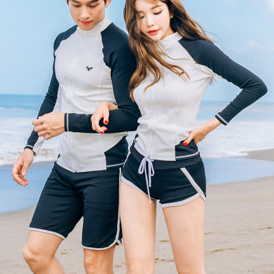 Đồ Bơi Cặp Đồ Bơi Tay Dài Chống Nắng Kiểu Hàn Quốc AT173 MayHomes Đồ Bơi Nam Nữ