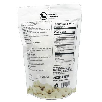 Hạt Điều Rang Nước Cốt Dừa Cao Cấp 454g