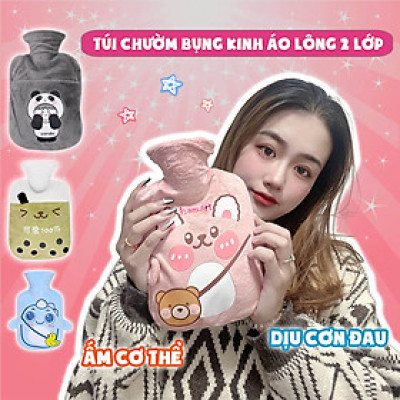 Túi Chườm Giữ Nhiệt Giảm Đau Bụng Kinh Hamart Chườm Nóng Ấm Cơ Thể Chườm Lạnh Hạ Sốt 2 Lớp Bông