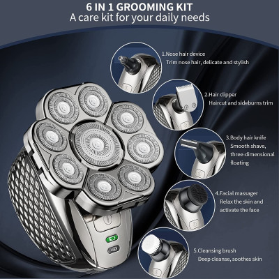 Máy cạo râu điện đa chức năng York Seiko 9 Lưỡi, Dùng Cho Người Đầu Hói - Hàng GIA DỤNG VIP