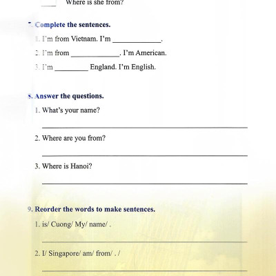 Vở Thực Hành Tiếng Anh Lớp 5