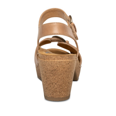 Sandal sức khỏe nữ Aetrex Tory Camel - Giày cao gót 8p, đệm mềm giảm đau chân