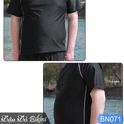 Áo bơi cỡ siêu lớn cho nam giới big size, người béo mập đến 200kg, phom rộng rãi thoải mái, thun lạnh co giãn đàn hồi cao, thoáng khí nhanh khô | BN071
