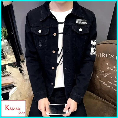 Áo khoác jeans nam màu đen KM901262