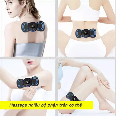 Miếng Massage Xung Điện Cổ Vai Gáy, Bắp Tay, Lưng Bằng Sung Điện đỡ đau Nhức Hiệu Qủa -Máy mat sa thân hình 10 Chế Độ