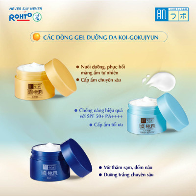 Kem dưỡng ẩm chống nắng ban ngày dạng gel Hada Labo Koi-Gokujyun UV White Gel SPF50+ PA++++ 90g