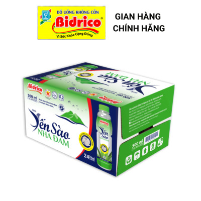 Nước Yến Sào Nha Đam Bidrico ( Thùng 24 chai 500ml )