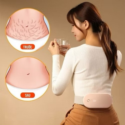 Đai Chườm Nóng - Máy Massage Giảm Đau Bụng Kinh BUMAS BU01 - Hỗ Trợ Chống Lão Hoá Da Sau Sinh