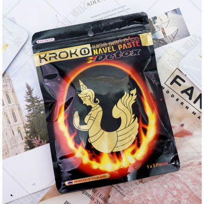 Miếng dán tan mỡ bụng Kroko Navel Paste Detox Thái Lan Túi 5 miếng