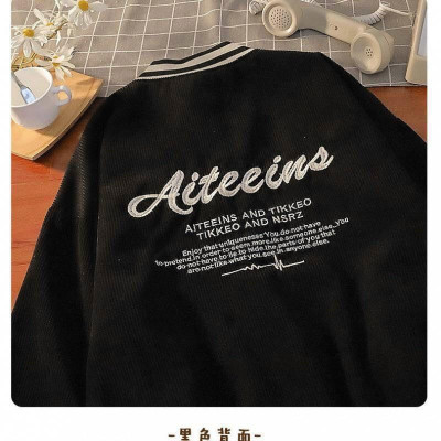  Áo khoác Bomber Nhung Gân Tikkeo Thêu Sắc Nét Đẹp Xinh - Chất Nhung Thoáng Mát Form rộng Unisex Nam Nữ Couple