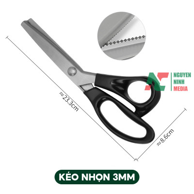 Kéo răng cưa 3mm - 18mm, Kéo cắt viền, Kéo cắt hàng làm thủ công cao cấp (bầu tròn và răng nhọn) - VSP Cao cấp