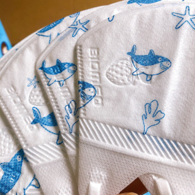 Hộp 15 chiếc khẩu trang trẻ em 3D - BIOMEQ MASK 3D KIDS  2 lớp kháng khuẩn siêu an toàn cho làn da của bé