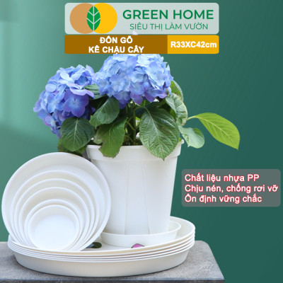 Đĩa Nhựa Lót Chậu Cây Greenhome, Nhiều Kích Cỡ, Hứng Nước Giúp Sạch Bàn, Sàn, Nhựa Nguyên Sinh, Bền, Đẹp, Chóng Rơi Vỡ