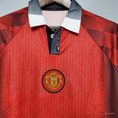 Áo Bóng Đá Retro Manchester United 1996 - Sân Nhà bản cao cấp vải Cotton Polyester