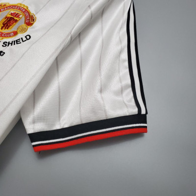 Áo Bóng Đá Retro Manchester United 1983 - Sân Khách bản cao cấp vải Cotton Polyester