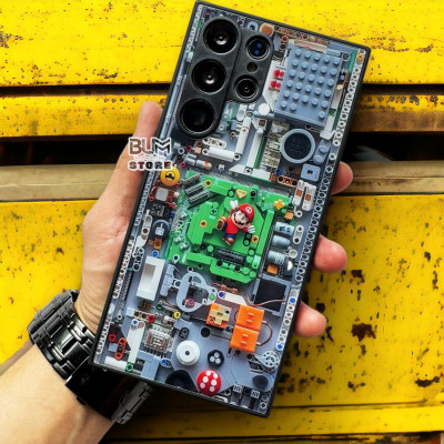 Ốp Lưng Cho Samsung S25 Ultra / S24 Ultra / S23 Ultra / S22 Ultra Super Mario Viền Dẻo Tráng Gương