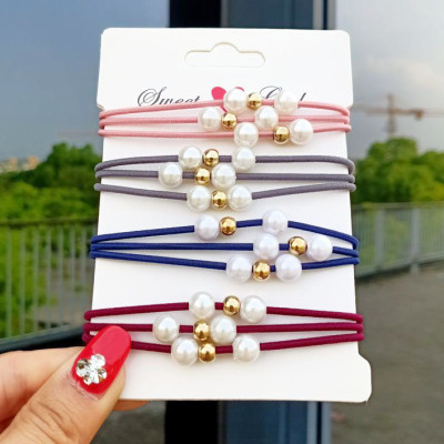 Đồ buộc tóc xinh xắn, 5 chun buộc tóc đính hạt nhiều màu cực đẹp SC24