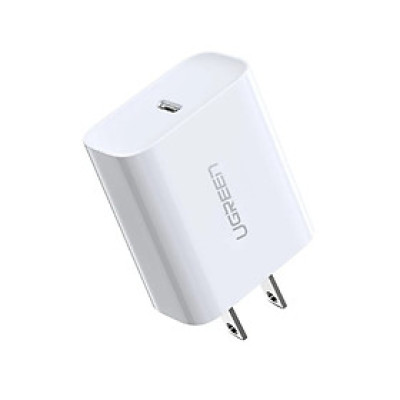 sạc nhanh pd 3.0 màu trắng US Ugreen 137AC60449CD 18w usb type c hàng chính hãng