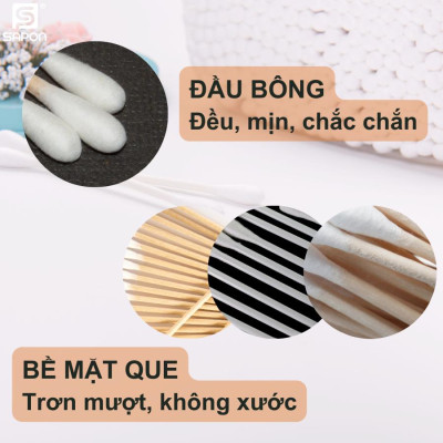 [Lố 12 hộp] Tăm bông vệ sinh người lớn YUMY thân nhựa [TB01-026] hộp 200 que