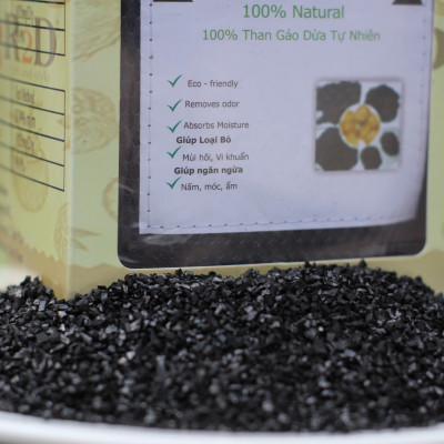 Túi hút ẩm than hoạt tính gáo dừa khử mùi và lọc không khí cho xe hơi chính hãng R2D (hộp 2 túi Lớn)