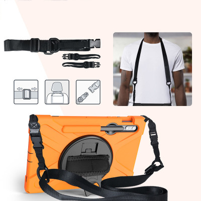 Ốp Lưng dành cho Samsung Galaxy Tab S10 Plus/S10 Ultra/S10 FE/S9/S9 FE/S9 Plus/S9 Plus FE/S9 Ultra/Tab S8 Plus/S8 Ultra/S7 Plus Có Chân Dựng, Dây Đeo Vai Và Tay Chống Sốc hiệu Zaki - Hàng Chính Hãng