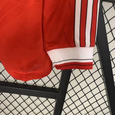 Áo Bóng Đá Retro Manchester United 1986 Dài Tay - Sân Nhà bản cao cấp vải Cotton Polyester