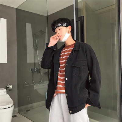 Áo khoác Jeans Nam phối hình chữ Thập thời thượng