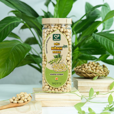 Đậu nành rang 230g/ Non GMO/ DGfoods/ HVNCLC/ đặc sản cần thơ, Ăn chay được