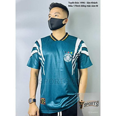 Áo Bóng Đá Retro Tuyển Đức 1996 - Sân Khách bản cao cấp vải Cotton Polyester