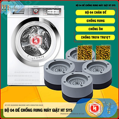 Bộ 04 chân đế cao su chống rung máy giặt   - HT SYS - Đế chống rung máy giặt - Đế chống ồn máy giặt, máy sấy,tủ lạnh, bàn ghế - Giao màu ngẫu nhiên