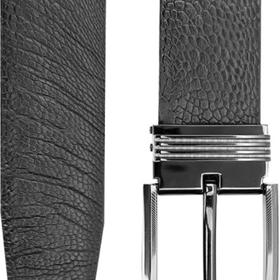 Thắt Lưng Nam Da Đà Điểu Bản Lớn Đầu Kim Huy Hoàng HT4421 - Đen