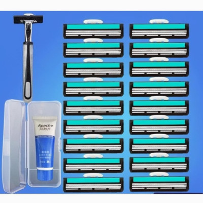 Dao cạo râu KG6S  gồm 36 lưỡi tặng kèm 1 dao cạo + 1 tuýp kem cạo râu cao cấp - Hàng chính hãng 