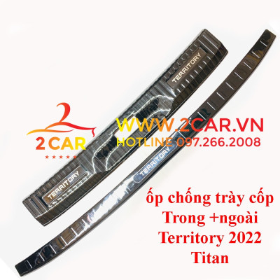 Nẹp cốp, Ốp chống trầy cốp trong, ngoài xe Ford Territory 2022 2023 mẫu Titan, chống xước cửa xe