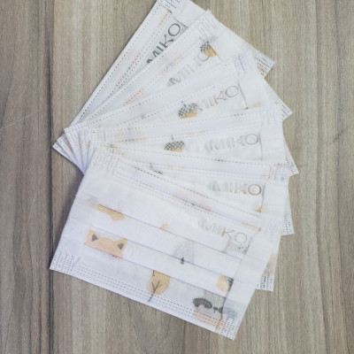 Combo 10 Hộp Khẩu trang y tế trẻ em Miko Họa tiết cao cấp, có dây đeo mềm không đau tai