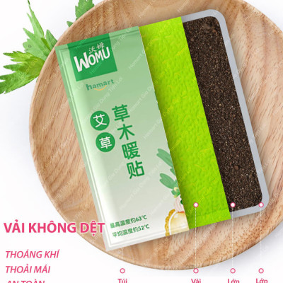 Miếng Dán Đau Bụng Kinh Hamart Dán Chườm Ấm Bụng Giữ Nhiệt Cơ Thể 3 Vị Thảo Dược Thiên Nhiên