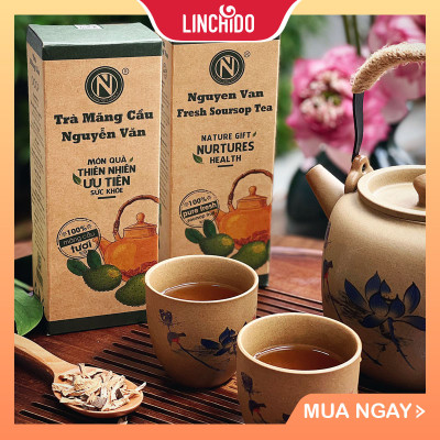 [ COMBO 3 HỘP ] Trà Mãng Cầu - 100% mãng cầu xiêm tươi sấy khô - Hộp 100 GRAM