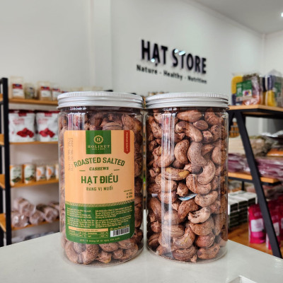 HẠT ĐIỀU RANG MUỐI BÌNH PHƯỚC NGUYÊN HẠT VỎ LỤA 500GRAM