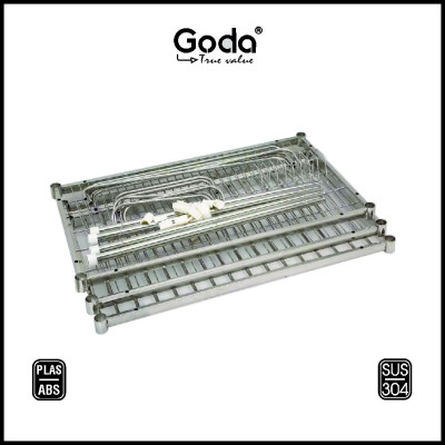 Kệ Inox 304 Úp Chén Dĩa 3 Tầng Goda - GD-116