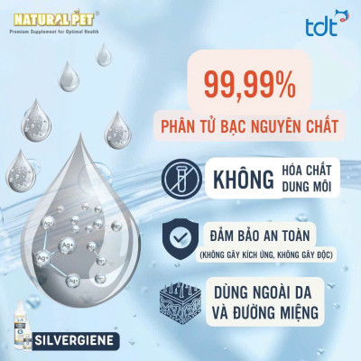 NANO SPRAY XỊT ĐA NĂNG NANO BẠC SILVERGIENE CHO CHÓ MÈO - SILVERGENE 60ML