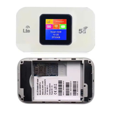 Bộ Phát Sóng WiFi Di Động Tốc Độ Cao 4G/5G LTE 150Mbps - Màn Hình Màu LCD - Phát Sóng Mạnh - Bản Quốc Tế Hỗ Trợ Tất Cả Nhà Mạng - Dung Lượng Pin Cao - Hàng Chính Hãng